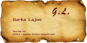 Gurka Lajos névjegykártya
